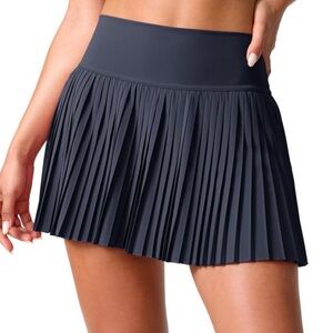 NWT Santiny pleated High-Rise Tennis Skort with pockets under sz L